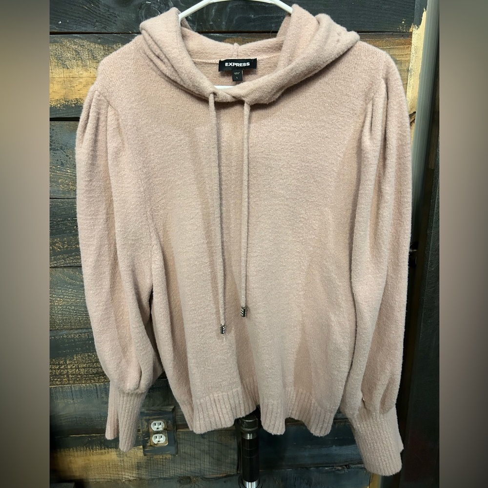 Express soft sweater with hood